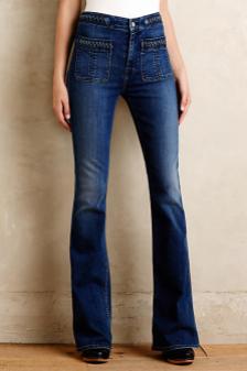 7 For All Mankind Braided High-Rise Flare Jeans