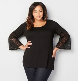 Avenue Lace Bell Sleeve Top